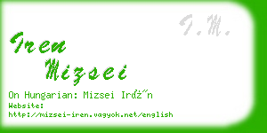 iren mizsei business card